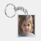 Creëer Uw eigen tweezijdige familiefoto Sleutelhanger (Voorkant Links)