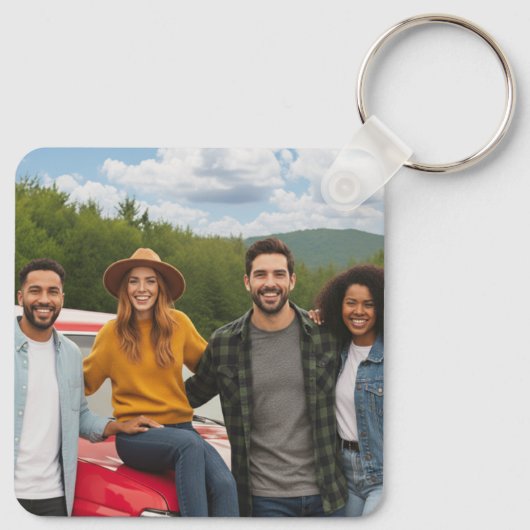 Creëer uw eigen tweezijdige foto sleutelhanger (Achterkant)