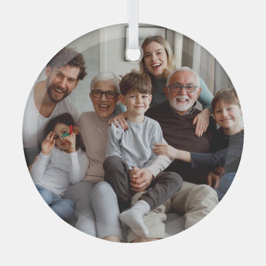 Creëer Uw eigen tweezijdige foto's Glas Ornament (Voorkant)