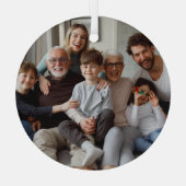 Creëer Uw eigen tweezijdige foto's Glas Ornament (Achterkant)