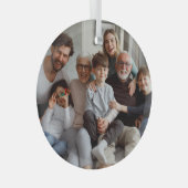 Creëer Uw eigen tweezijdige foto's Glas Ornament (Voorkant Rechts)