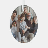 Creëer Uw eigen tweezijdige foto's Glas Ornament (Voorkant links)