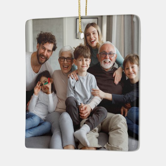 Creëer Uw eigen tweezijdige foto's Keramisch Ornament (Links)