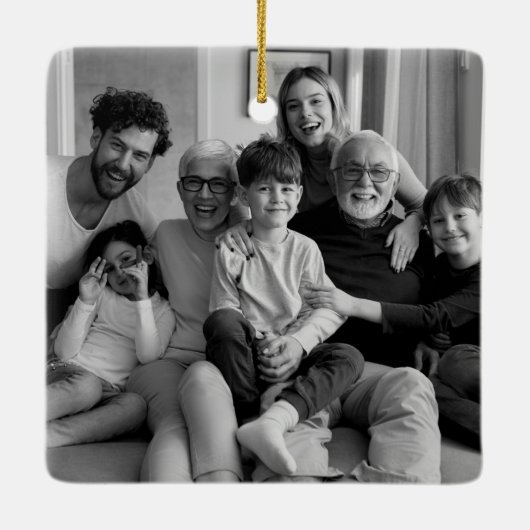 Creëer Uw eigen tweezijdige foto's Keramisch Ornament (Achterkant)