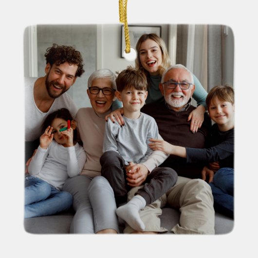 Creëer Uw eigen tweezijdige foto's Keramisch Ornament (Voorkant)