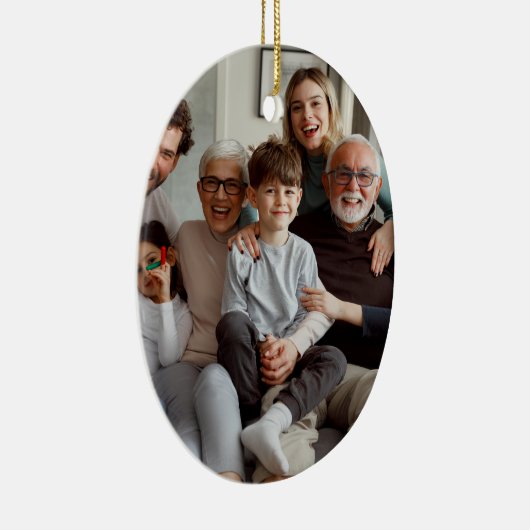 Creëer Uw eigen tweezijdige foto's Keramisch Ornament (Rechts)