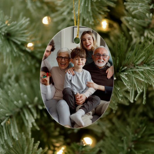 Creëer Uw eigen tweezijdige foto's Keramisch Ornament (Boom)