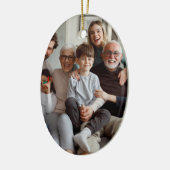 Creëer Uw eigen tweezijdige foto's Keramisch Ornament (Links)