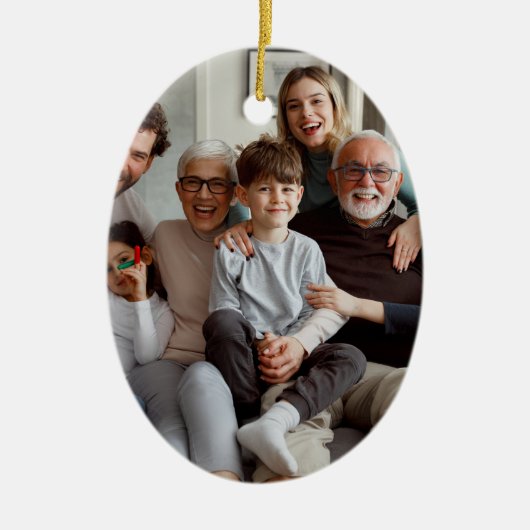 Creëer Uw eigen tweezijdige foto's Keramisch Ornament (Voorkant)