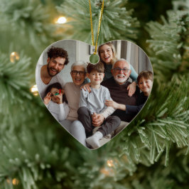 Creëer Uw eigen tweezijdige foto's Keramisch Ornament