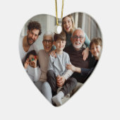 Creëer Uw eigen tweezijdige foto's Keramisch Ornament (Links)