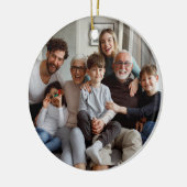 Creëer Uw eigen tweezijdige foto's Keramisch Ornament (Links)