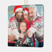 Creëer Uw eigen tweezijdige foto's Keramisch Ornament (Links)