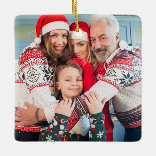 Creëer Uw eigen tweezijdige foto's Keramisch Ornament (Voorkant)