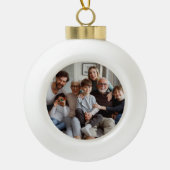 Creëer Uw eigen tweezijdige foto's Keramische Bal Ornament (Voorkant)