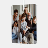 Creëer Uw eigen tweezijdige foto's Metalen Ornament (Voorkant links)