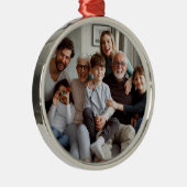 Creëer Uw eigen tweezijdige foto's Metalen Ornament (Rechts)