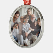 Creëer Uw eigen tweezijdige foto's Metalen Ornament (Links)