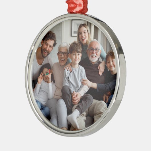 Creëer Uw eigen tweezijdige foto's Metalen Ornament (Links)