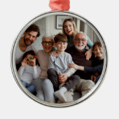 Creëer Uw eigen tweezijdige foto's Metalen Ornament (Voorkant)