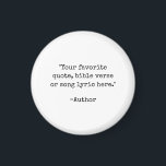 Creëer Uw eigen  Typewriter Aangepaste offerte Magneet<br><div class="desc">Creëer uw eigen citaatmagneet op maat. Beschikt over minimalistische  typemachinetypografie.</div>