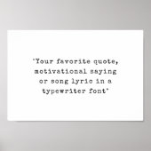 Creëer Uw eigen Typewriter Quote Poster (Voorkant)