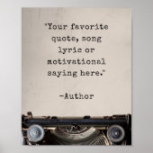 Creëer Uw eigen Typewriter Quote Poster (Voorkant)