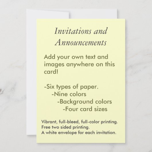 Creëer Uw eigen uitnodiging (Voorkant)