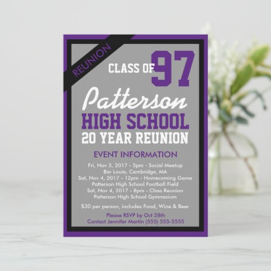 Creëer Uw Eigen Uitnodiging van de Klasse van de R (Staand voorkant)