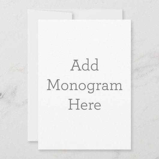 Enkele uitnodiging, Maat: 12,7  x 17,8 cm, Papier: Signature Mat, Enveloppen: Wit (Voorkant)