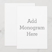 Enkele uitnodiging, Maat: 12,7  x 17,8 cm, Papier: Signature Mat, Enveloppen: Wit (Voorkant / Achterkant)