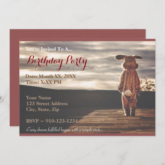 Creëer uw eigen uitnodiging voor een paasverjaarda (Voorkant / Achterkant)