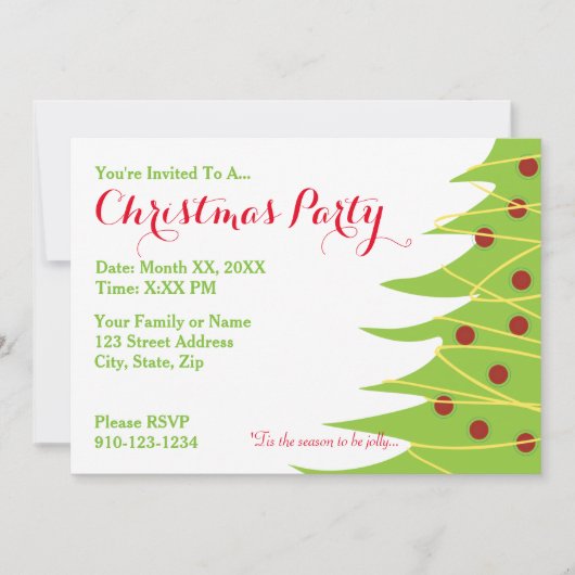 Creëer Uw eigen uitnodiging voor kerstfeest (Voorkant)