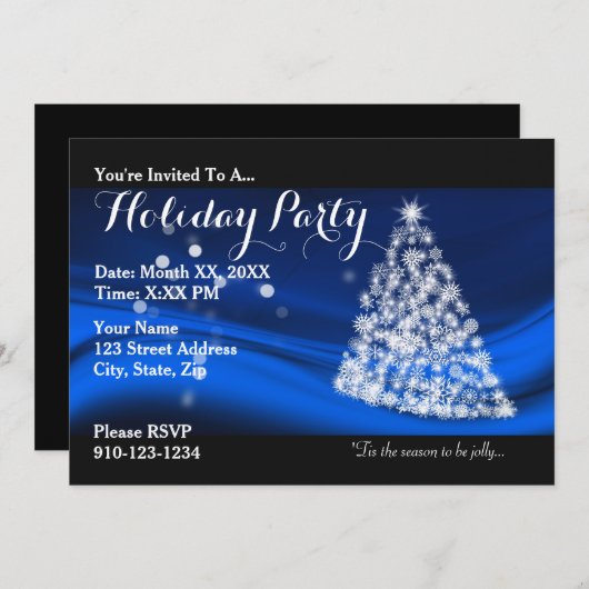 Creëer Uw eigen uitnodiging voor kerstfeest (Voorkant / Achterkant)