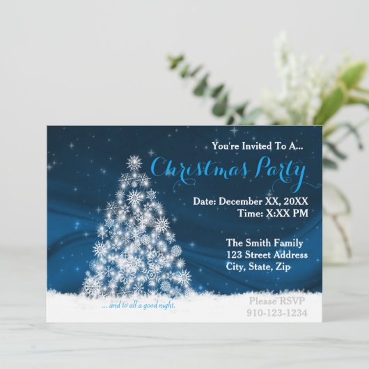 Creëer Uw eigen uitnodiging voor kerstfeest (Staand voorkant)