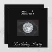 Creëer Uw eigen uitnodiging voor zwart disco (Voorkant / Achterkant)