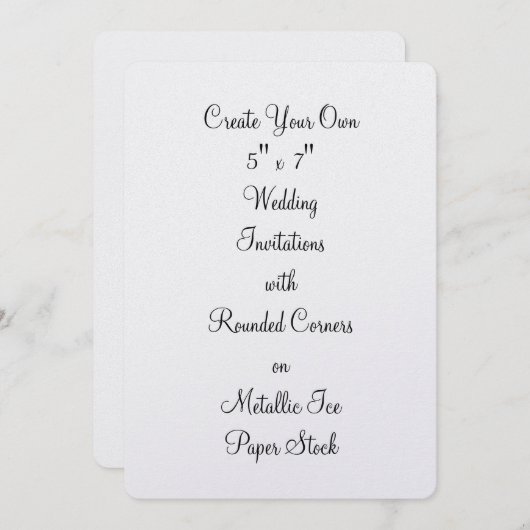 Creëer Uw Eigen Uitnodigingen 5" x 7 " van het (Voorkant / Achterkant)