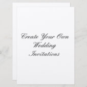 Creëer Uw Eigen Uitnodigingen van het Huwelijk (Voorkant / Achterkant)
