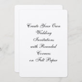 Creëer Uw Eigen Uitnodigingen van het Huwelijk (Voorkant / Achterkant)