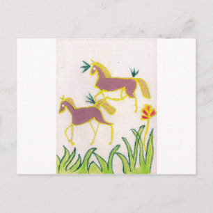 Creëer Uw eigen Unicorn Flora Power Cute Aesthetic Briefkaart