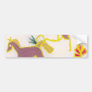 Creëer Uw eigen Unicorn Flora Power Cute Aesthetic Bumpersticker