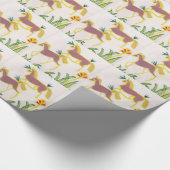 Creëer Uw eigen Unicorn Flora Power Cute Aesthetic Cadeaupapier (Hoek)