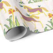 Creëer Uw eigen Unicorn Flora Power Cute Aesthetic Cadeaupapier (Rol Hoek)