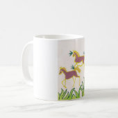 Creëer Uw eigen Unicorn Flora Power Cute Aesthetic Koffiemok (Voorkant links)