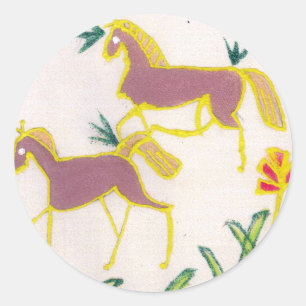 Creëer Uw eigen Unicorn Flora Power Cute Aesthetic Ronde Sticker