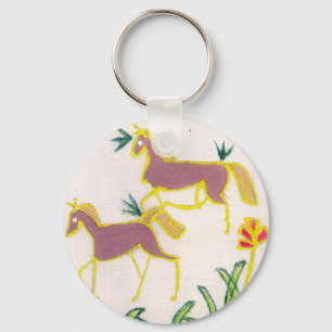 Creëer Uw eigen Unicorn Flora Power Cute Aesthetic Sleutelhanger