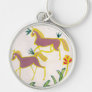 Creëer Uw eigen Unicorn Flora Power Cute Aesthetic Sleutelhanger