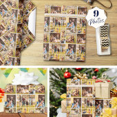 Creëer Uw eigen unieke 9 fotocollage Cadeaupapier