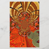 Creëer Uw eigen unieke Afrikaanse Giraffe Art Desi Briefpapier (Voorkant)