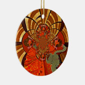 Creëer Uw eigen unieke Afrikaanse Giraffe Art Desi Keramisch Ornament (Rechts)